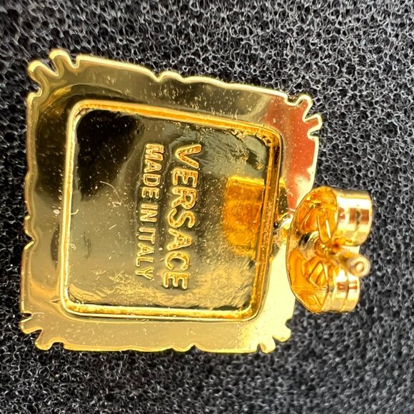 Versace Crystal Square Pierced Earrings - Picture 4 of 8